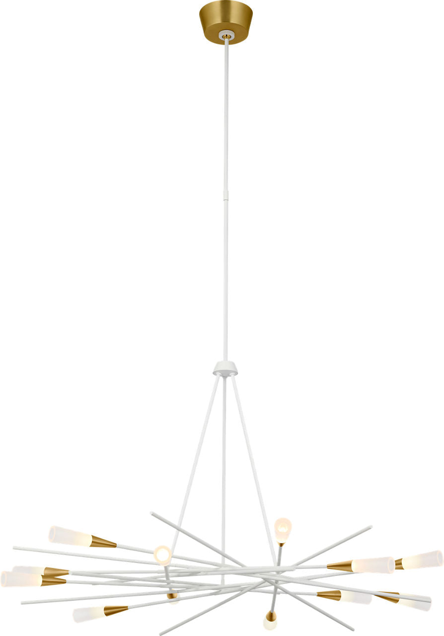 Stellar 40" Radial Chandelier | Matte White