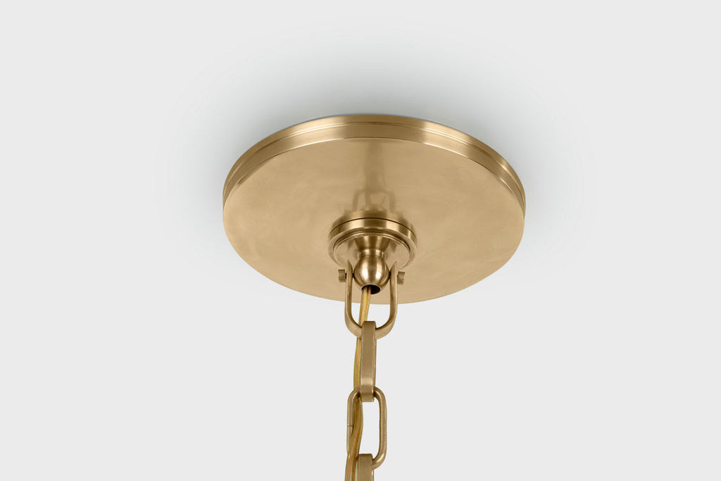 Kokomo 12" Pendant | Antique-Burnished Brass | Ash Wicker Shade