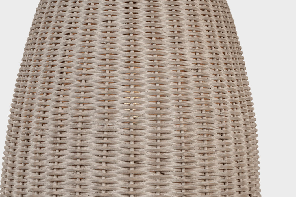 Kokomo 12" Pendant | Antique-Burnished Brass | Ash Wicker Shade