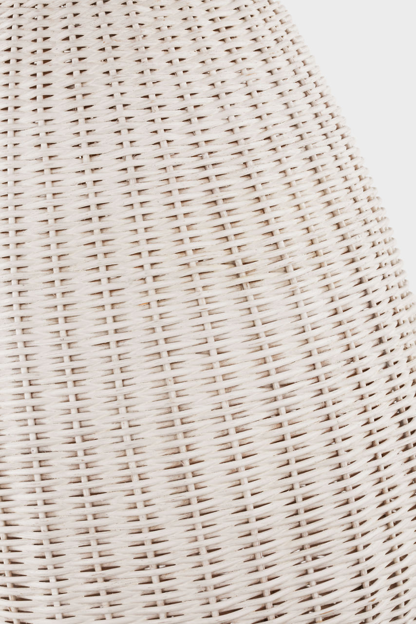 Kokomo 12" Pendant | Antique-Burnished Brass | Chalk Wicker Shade