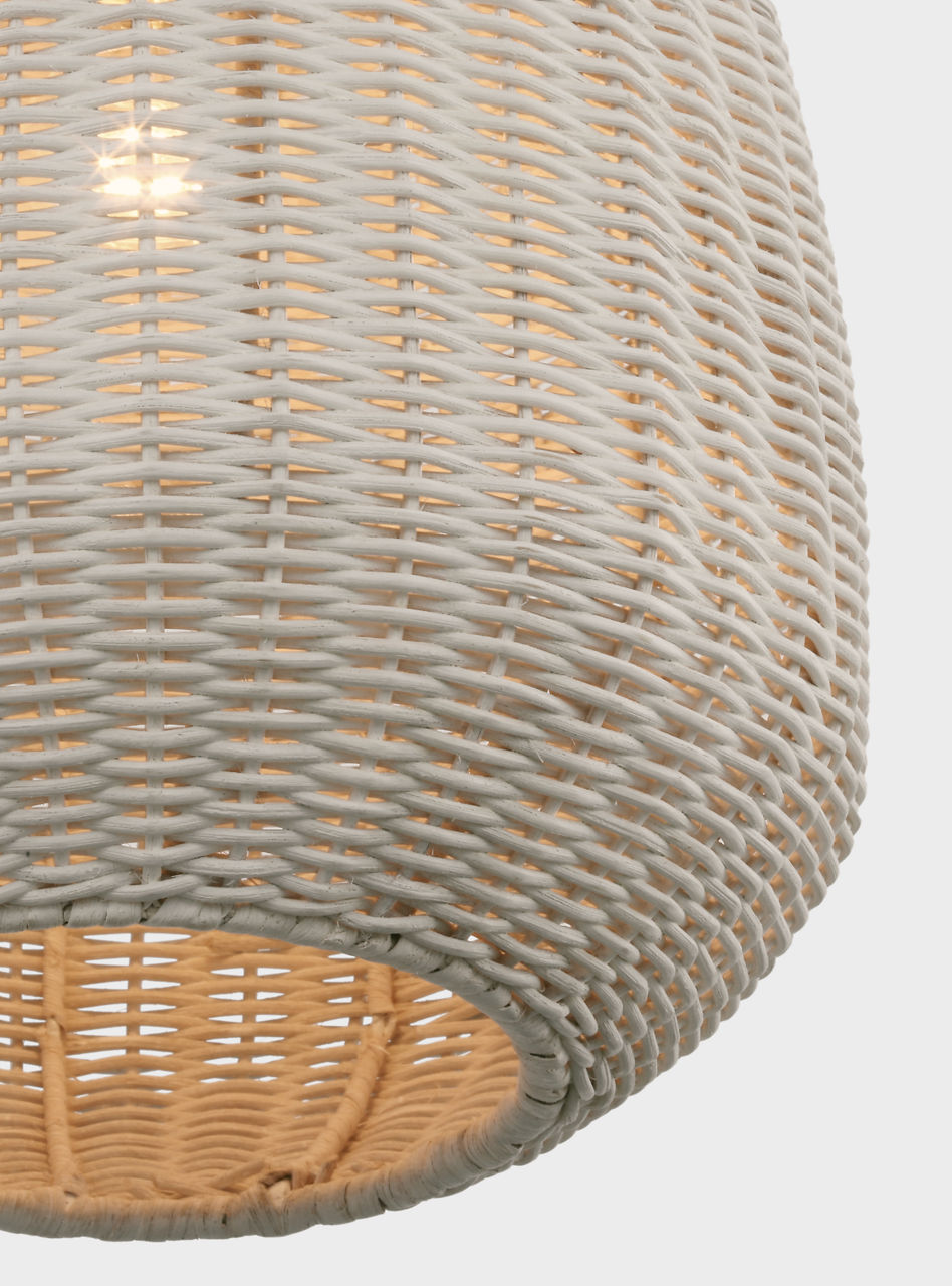 Kokomo 12" Pendant | Bronze | Chalk Wicker Shade