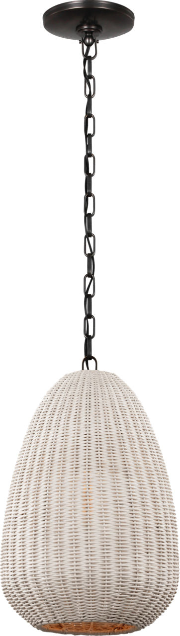 Kokomo 12" Pendant | Bronze | Chalk Wicker Shade