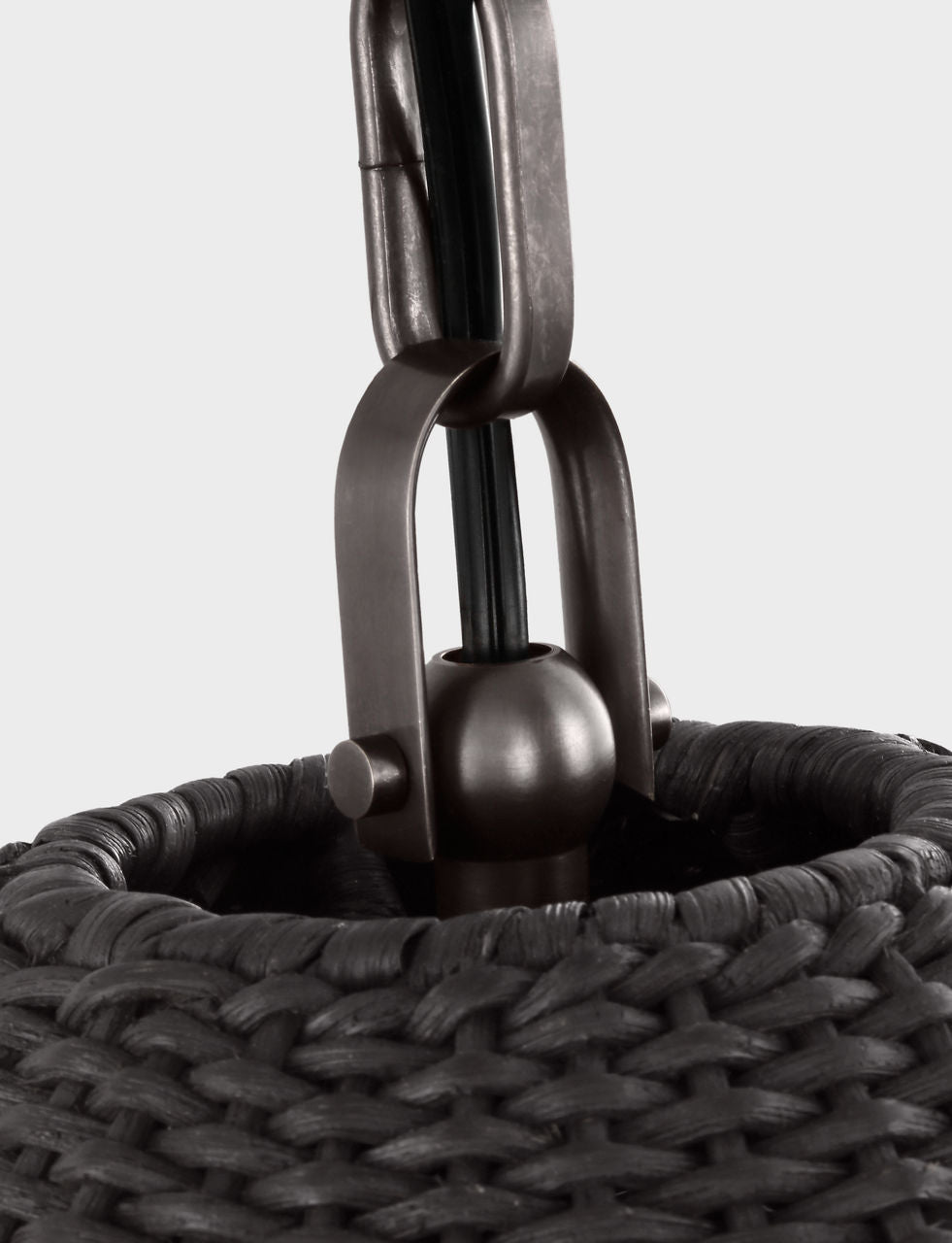 Kokomo 12" Pendant | Bronze | Charcoal Wicker Shade