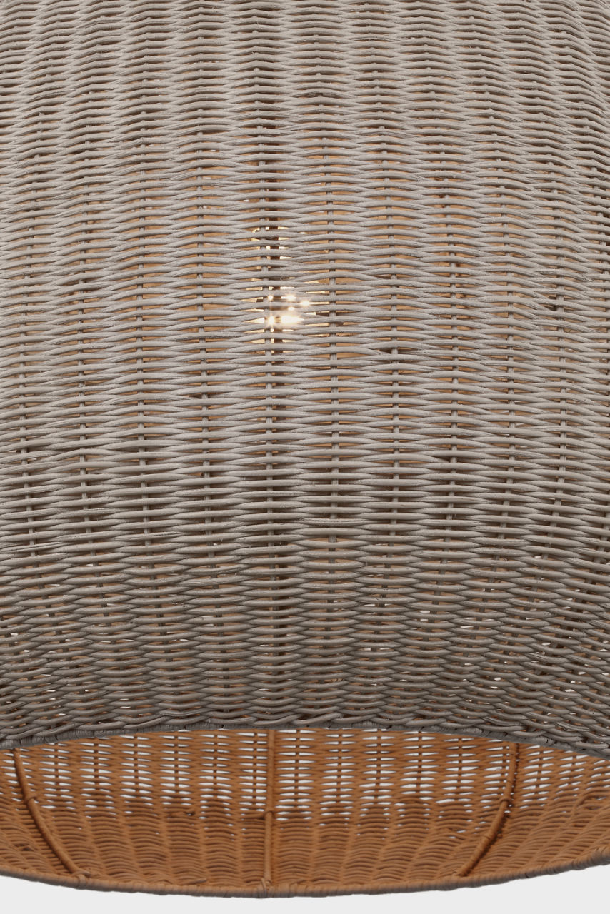 Kokomo 30" Domed Pendant | Bronze | Ash Wicker Shade