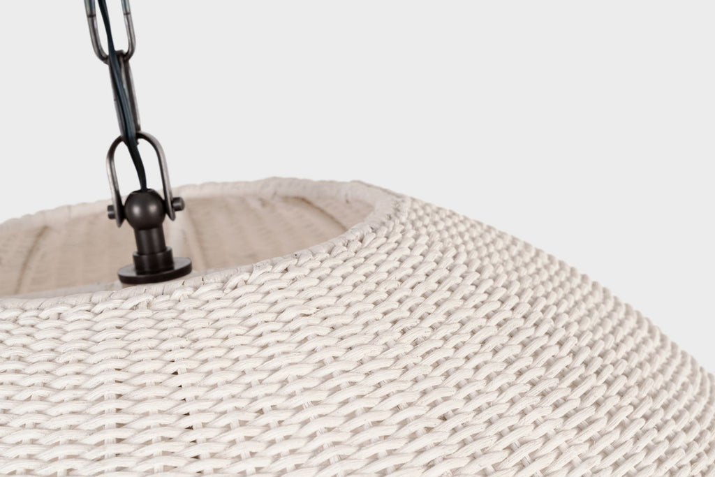 Kokomo 30" Domed Pendant | Bronze | Chalk Wicker Shade