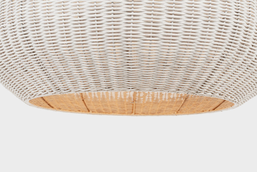 Kokomo 30" Domed Pendant | Bronze | Chalk Wicker Shade