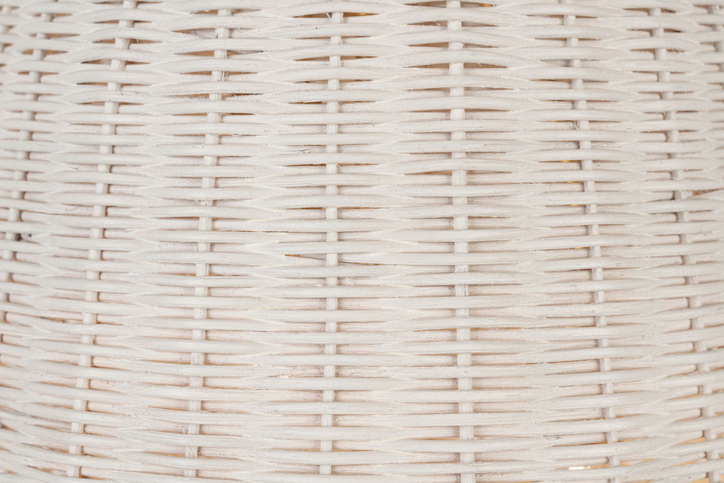 Kokomo 15" Elongated Pendant | Antique-Burnished Brass | Chalk Wicker Shade
