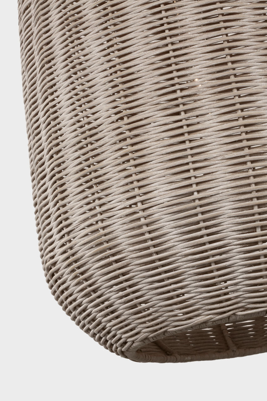 Kokomo 15" Elongated Pendant | Bronze | Ash Wicker Shade