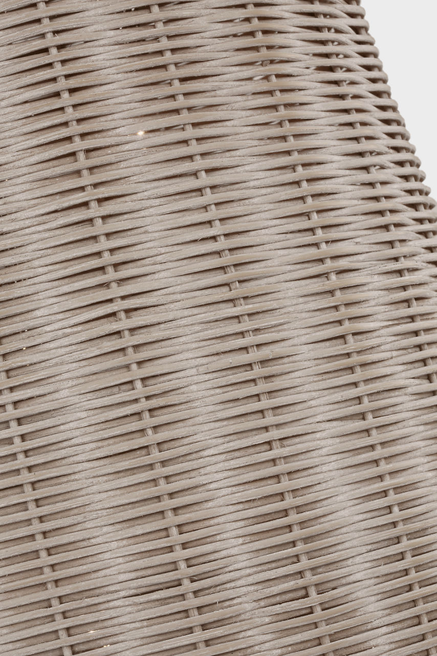 Kokomo 15" Elongated Pendant | Polished Nickel | Ash Wicker Shade