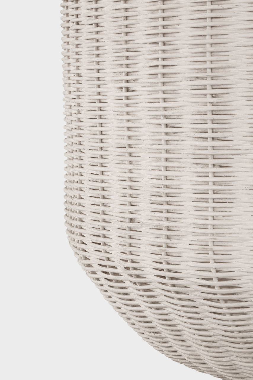 Kokomo 20" Elongated Pendant | Antique-Burnished Brass | Chalk Wicker Shade