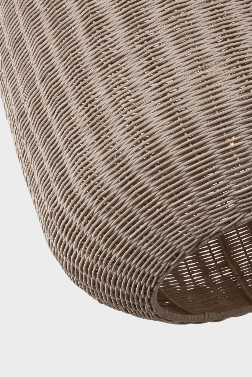 Kokomo 20" Elongated Pendant | Bronze | Ash Wicker Shade