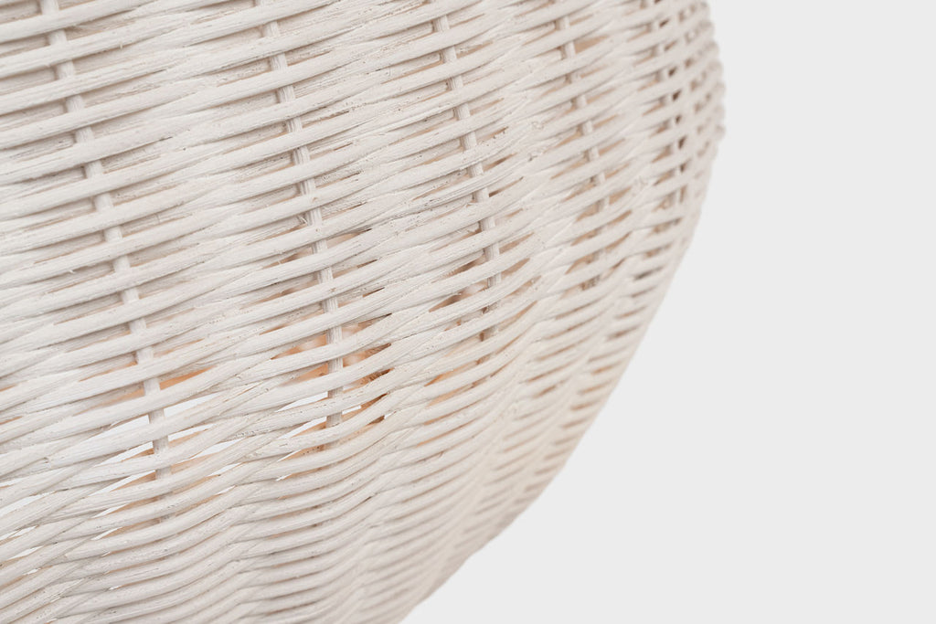 Kokomo 20" Elongated Pendant | Bronze | Chalk Wicker Shade