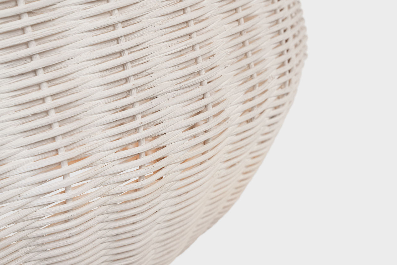 Kokomo 20" Elongated Pendant | Bronze | Chalk Wicker Shade