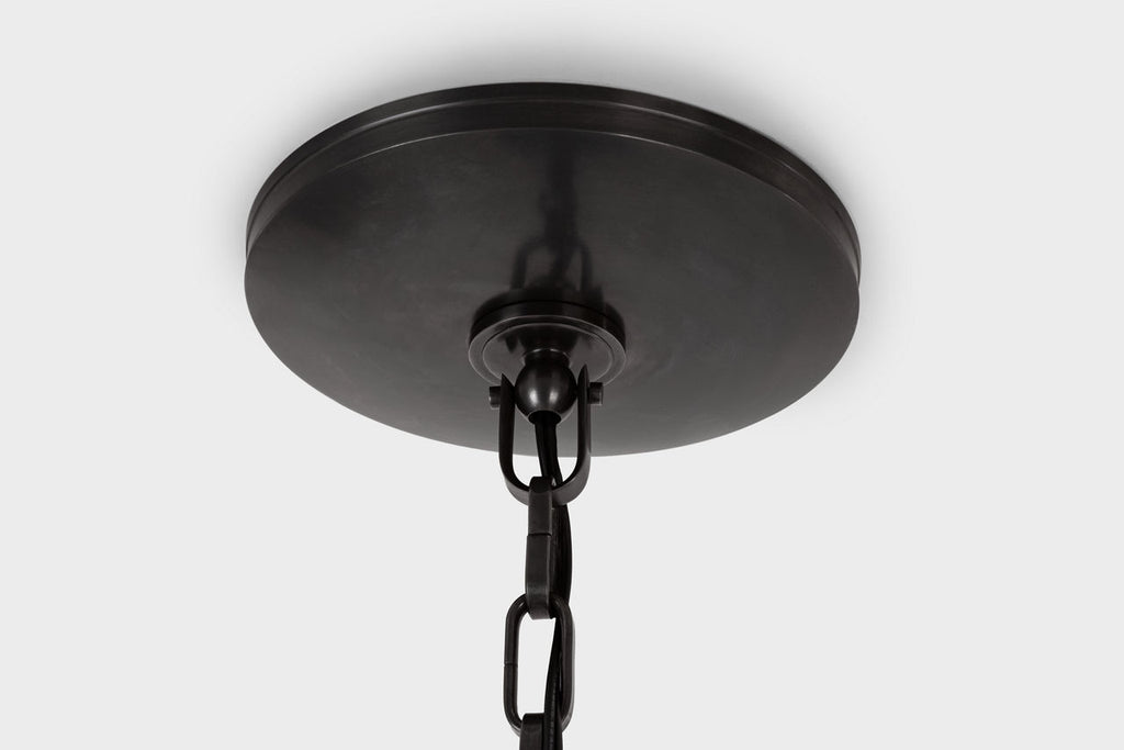 Kokomo 20" Elongated Pendant | Bronze | Charcoal Wicker Shade