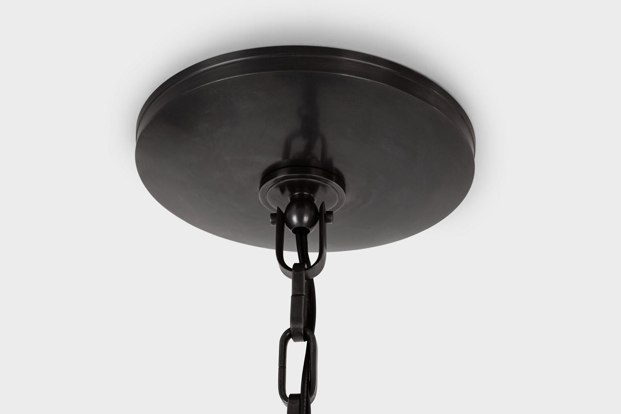 Kokomo 20" Elongated Pendant | Bronze | Charcoal Wicker Shade