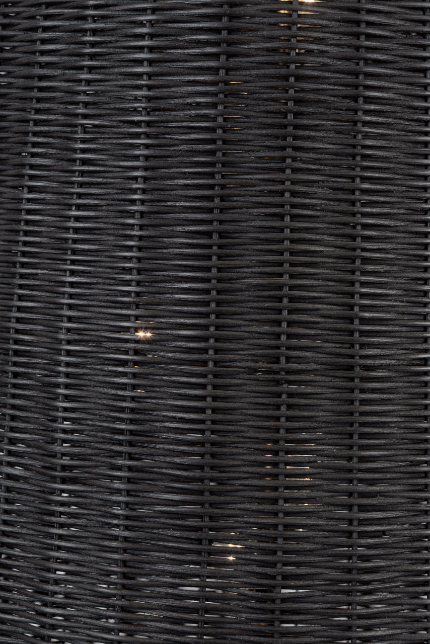 Kokomo 20" Elongated Pendant | Bronze | Charcoal Wicker Shade