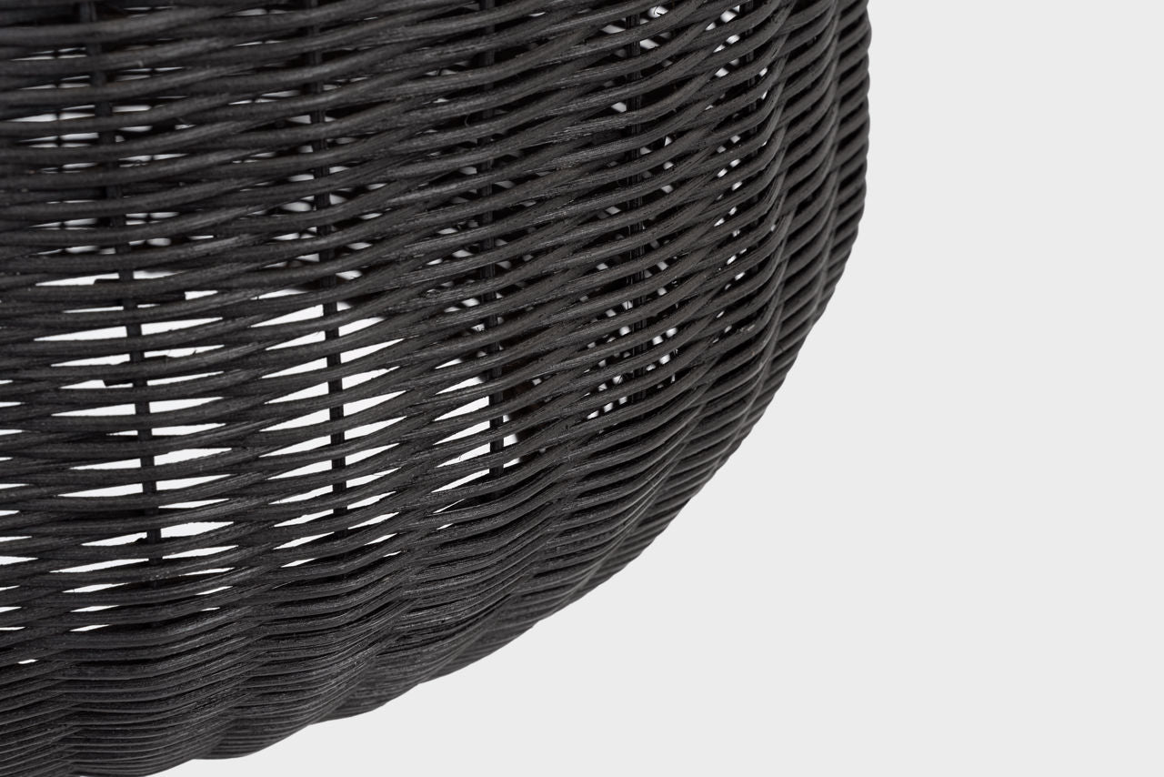 Kokomo 20" Elongated Pendant | Bronze | Charcoal Wicker Shade