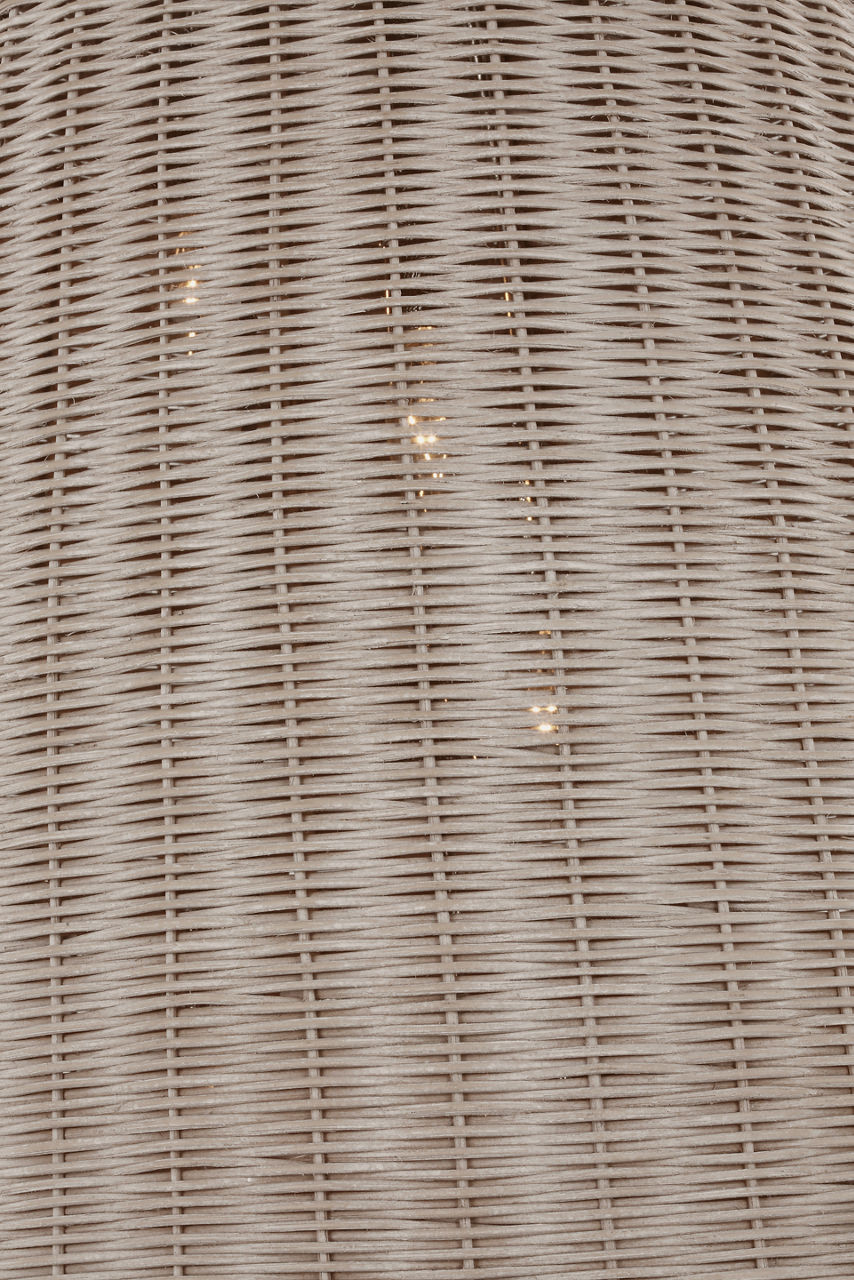 Kokomo 20" Elongated Pendant | Polished Nickel | Ash Wicker Shade