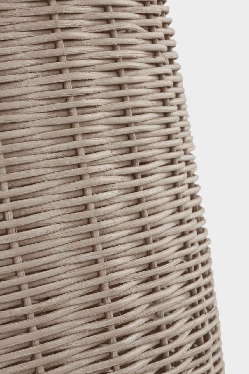 Kokomo 20" Elongated Pendant | Polished Nickel | Ash Wicker Shade