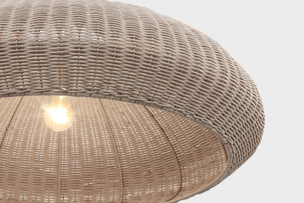 Kokomo 32" Wide Pendant | Antique-Burnished Brass | Ash Wicker Shade
