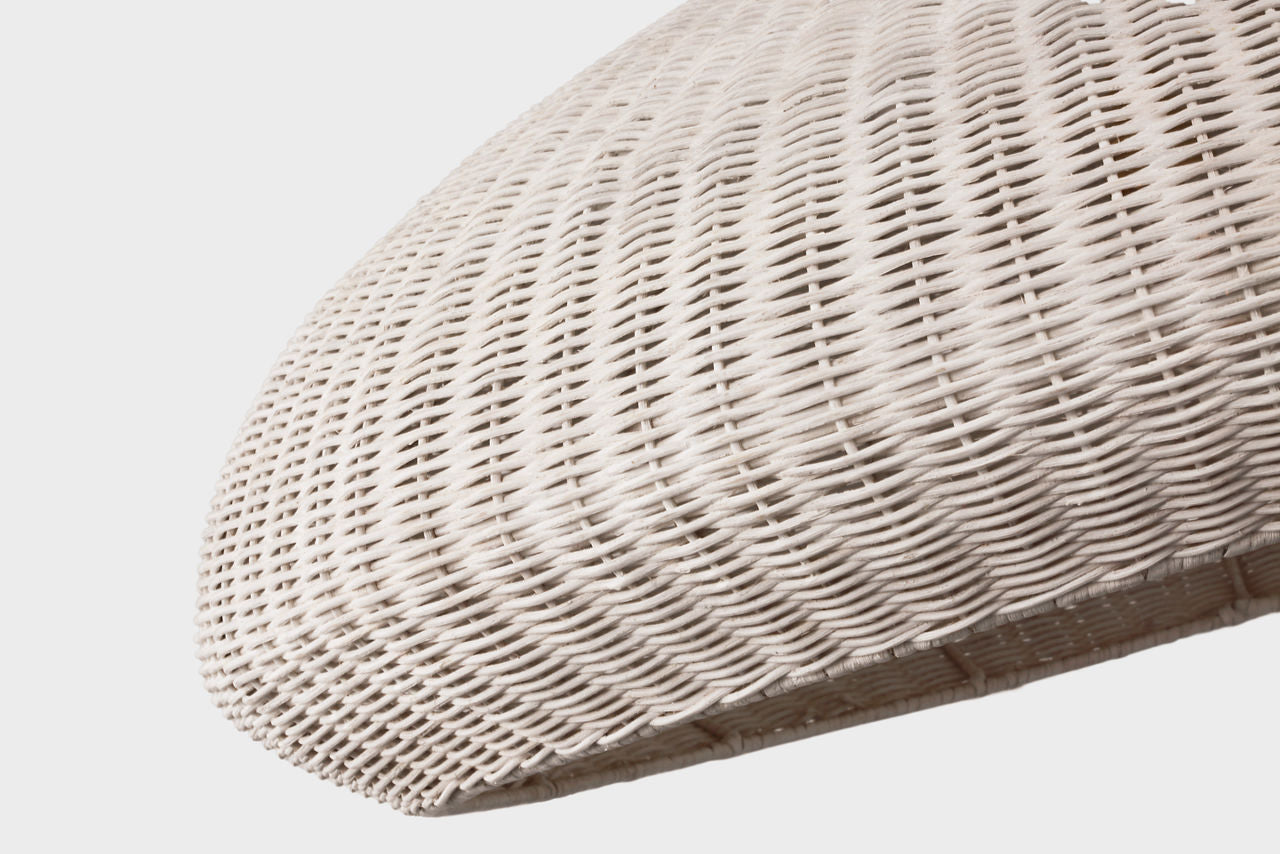 Kokomo 32" Wide Pendant | Antique-Burnished Brass | Chalk Wicker Shade