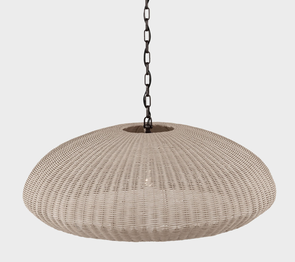 Kokomo 32" Wide Pendant | Bronze | Ash Wicker Shade