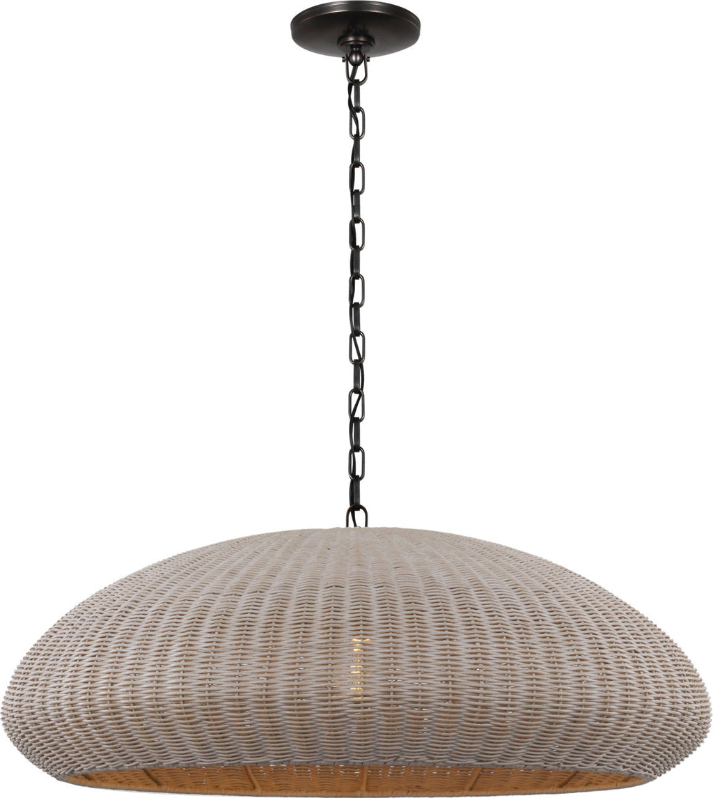 Kokomo 32" Wide Pendant | Bronze | Ash Wicker Shade