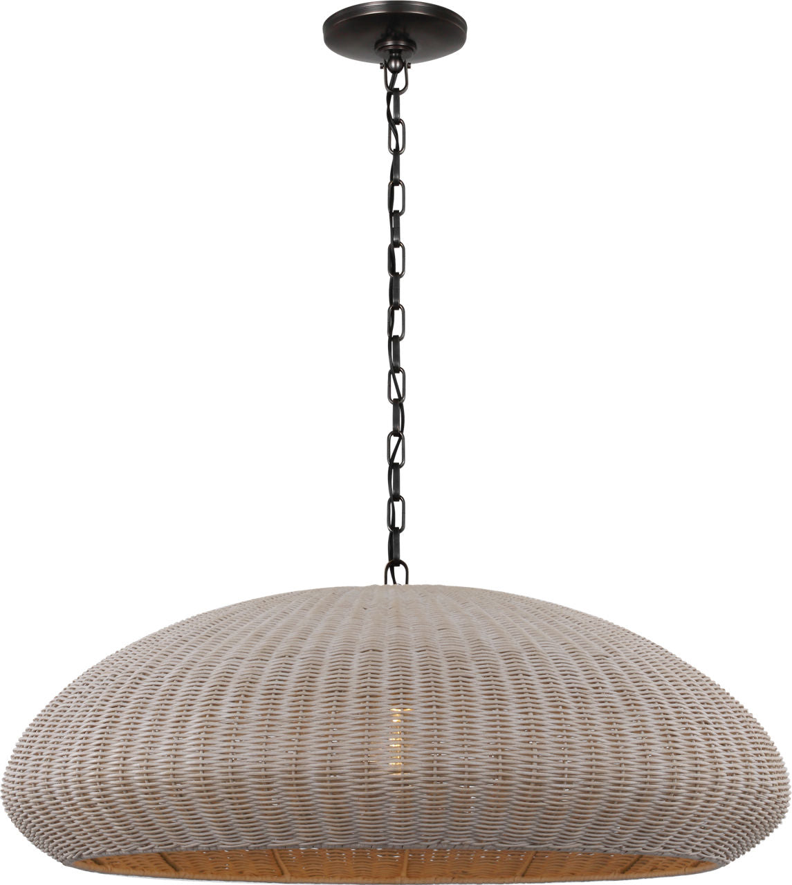 Kokomo 32" Wide Pendant | Bronze | Ash Wicker Shade