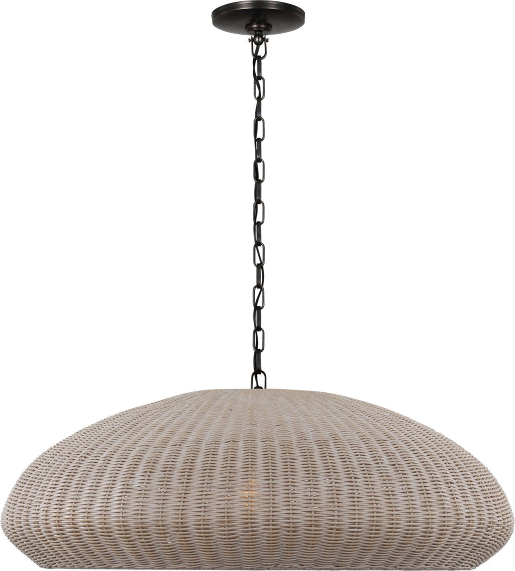 Kokomo 32" Wide Pendant | Bronze | Ash Wicker Shade