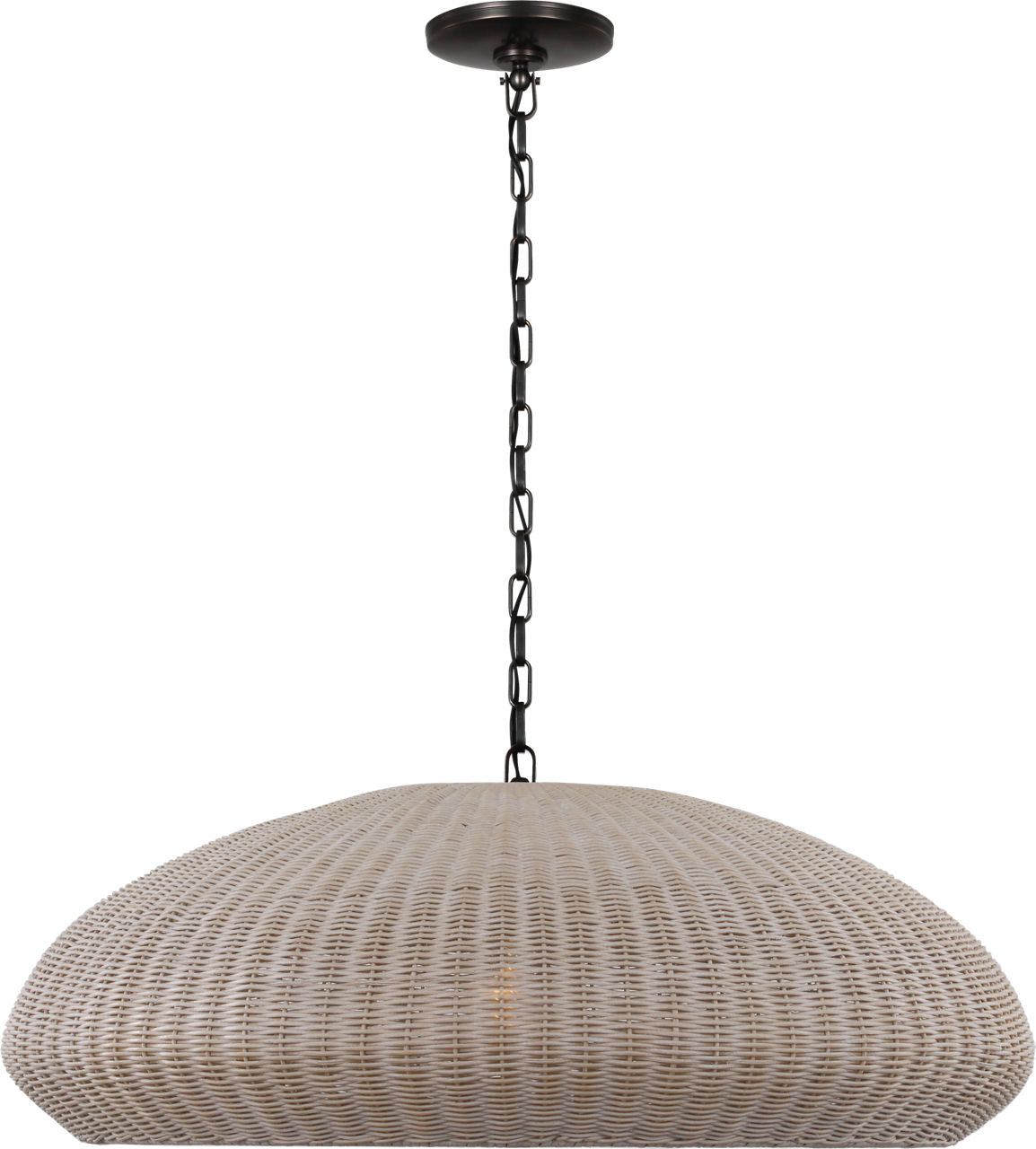 Kokomo 32" Wide Pendant | Bronze | Ash Wicker Shade