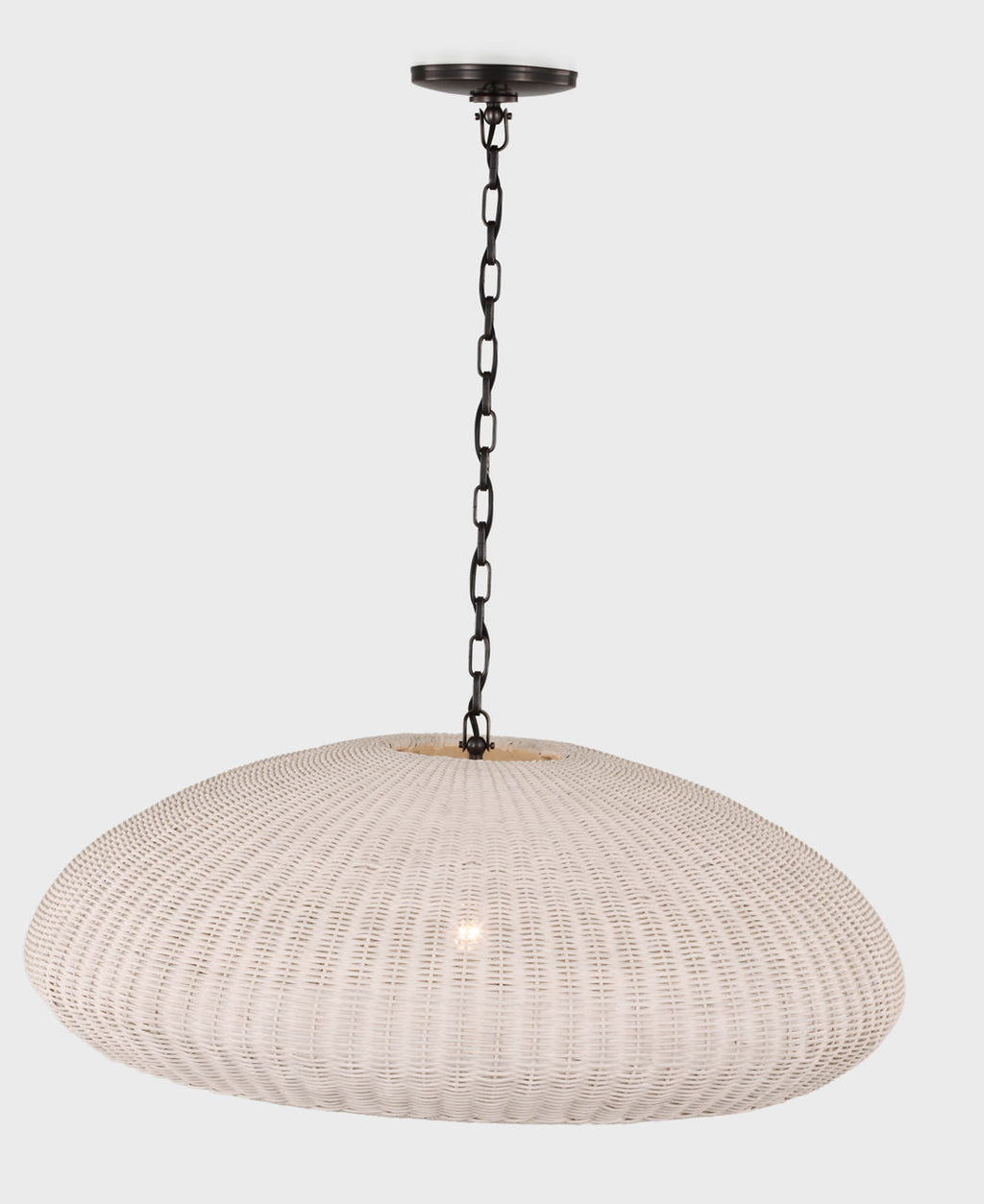 Kokomo 32" Wide Pendant | Bronze | Chalk Wicker Shade