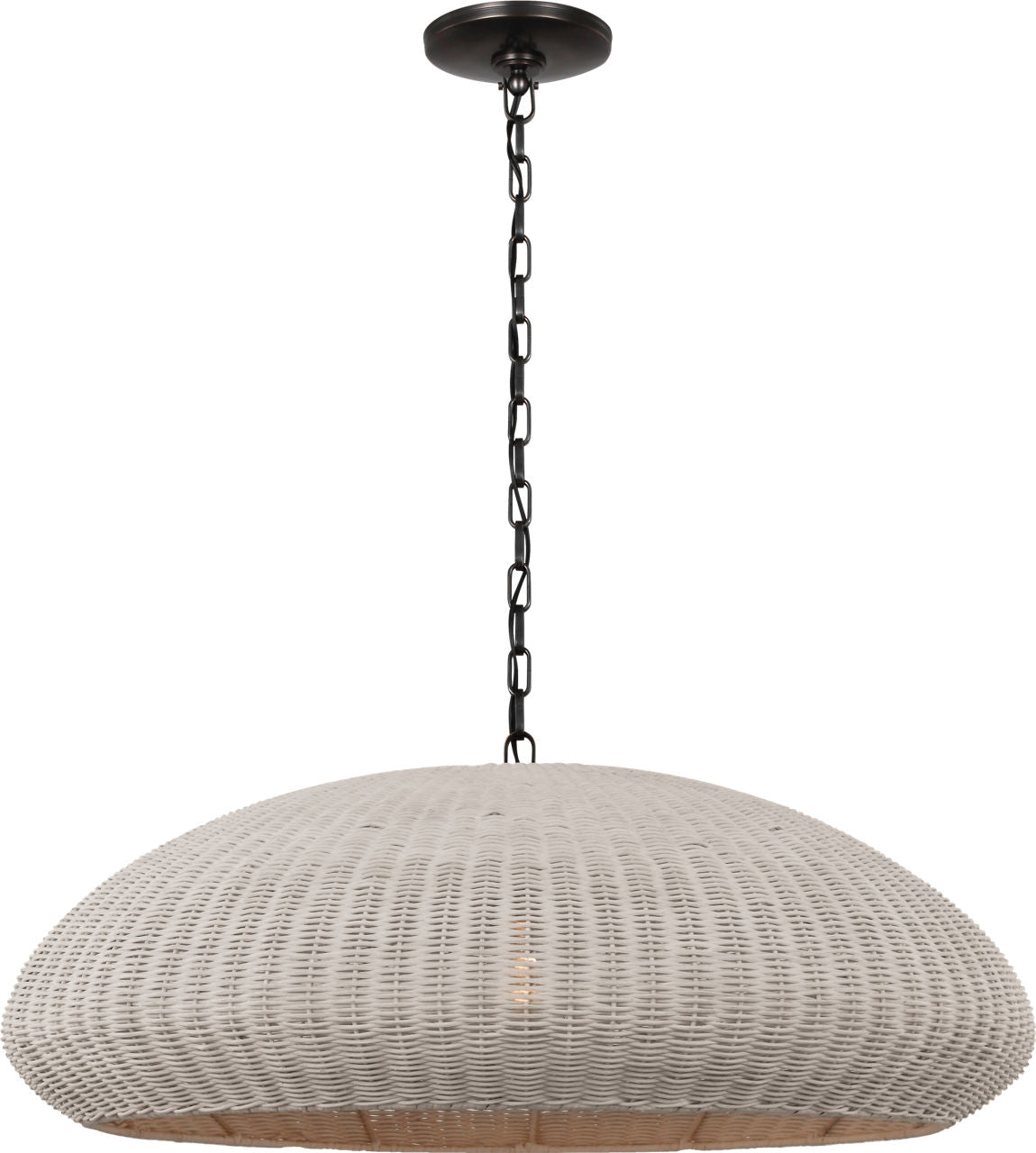 Kokomo 32" Wide Pendant | Bronze | Chalk Wicker Shade