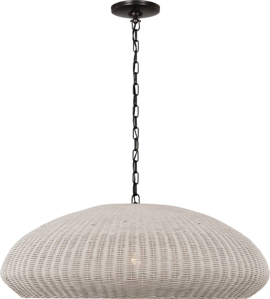 Kokomo 32" Wide Pendant | Bronze | Chalk Wicker Shade