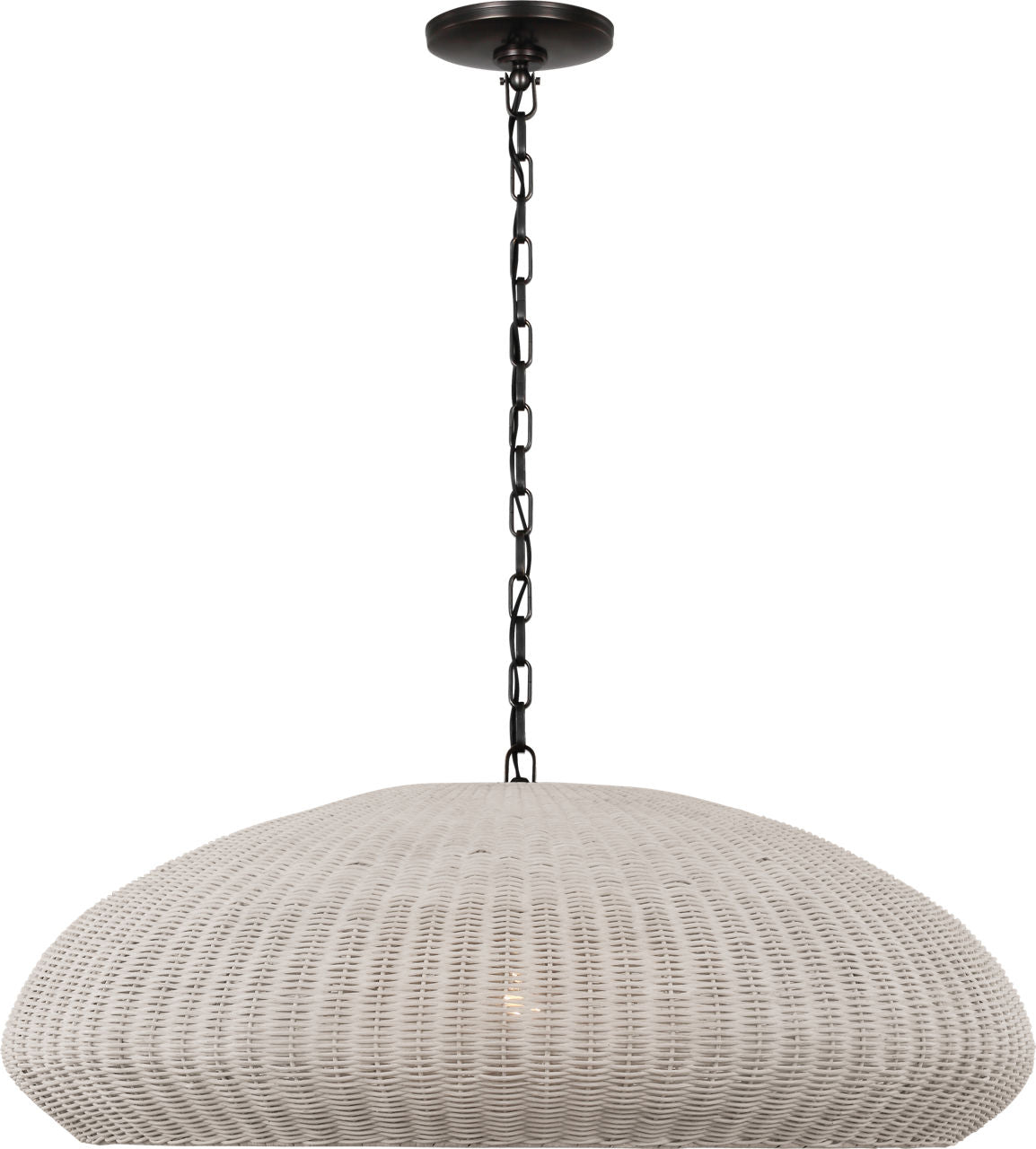 Kokomo 32" Wide Pendant | Bronze | Chalk Wicker Shade
