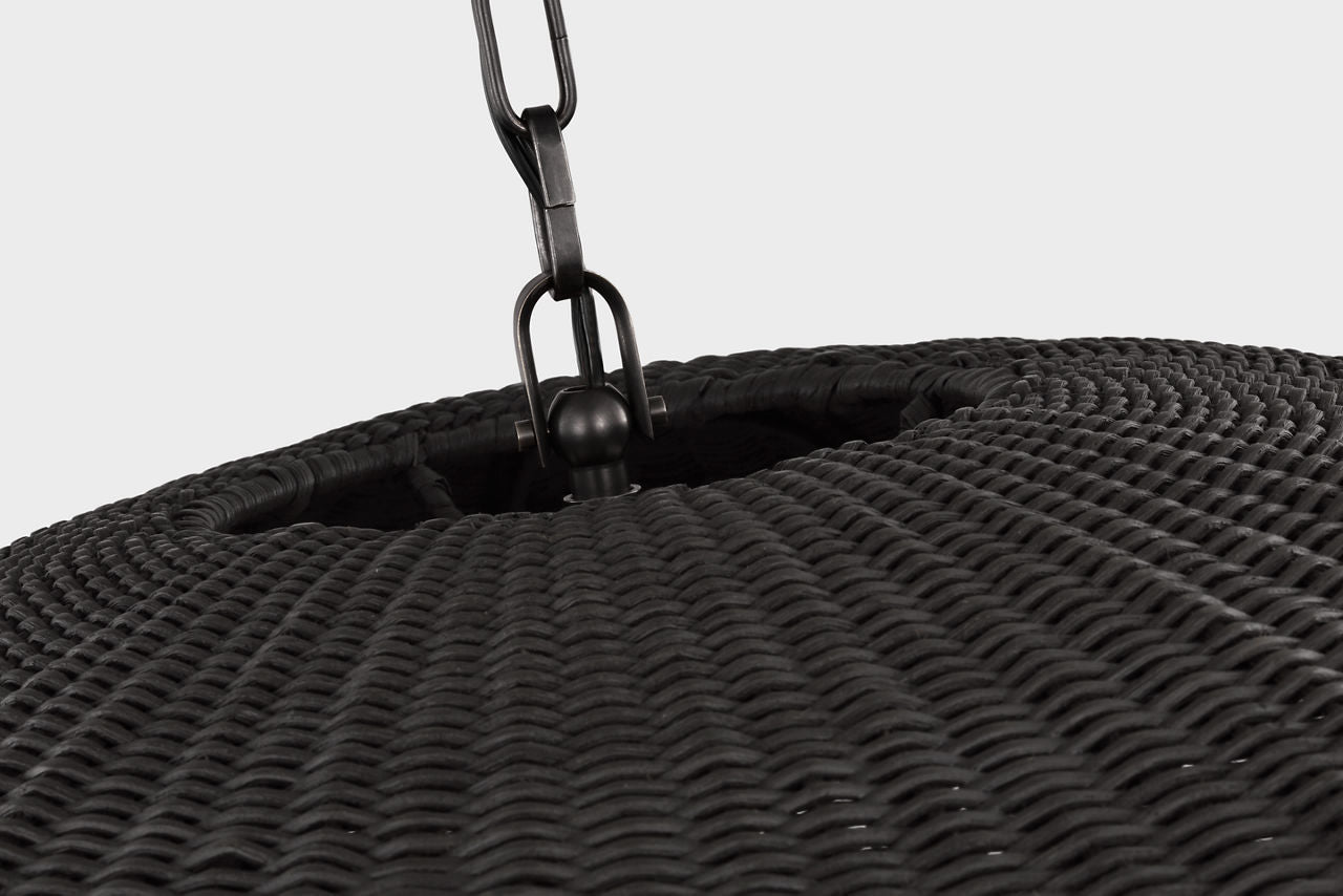 Kokomo 32" Wide Pendant | Bronze | Charcoal Wicker Shade