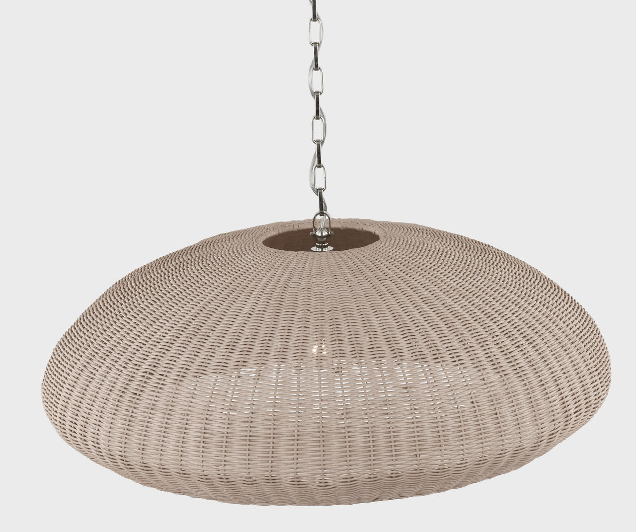 Kokomo 32" Wide Pendant | Polished Nickel | Ash Wicker Shade