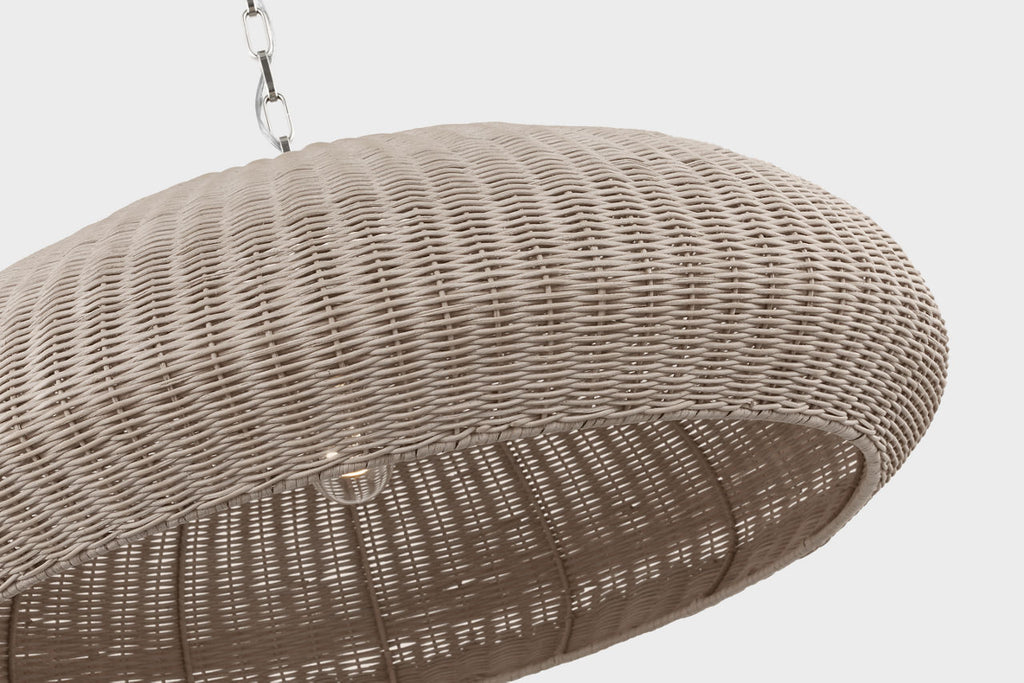 Kokomo 32" Wide Pendant | Polished Nickel | Ash Wicker Shade