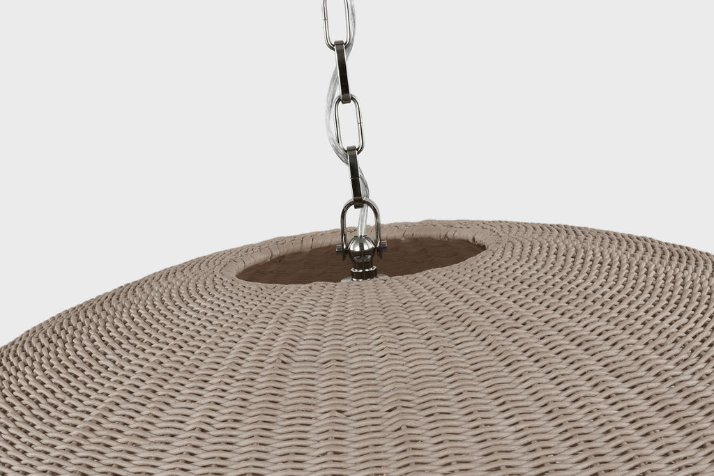 Kokomo 32" Wide Pendant | Polished Nickel | Ash Wicker Shade
