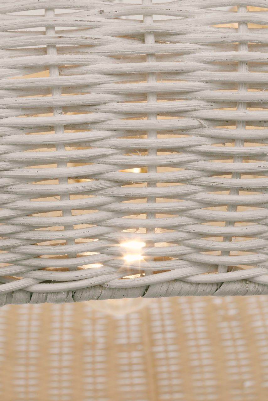 Kokomo 32" Wide Pendant | Polished Nickel | Chalk Wicker Shade