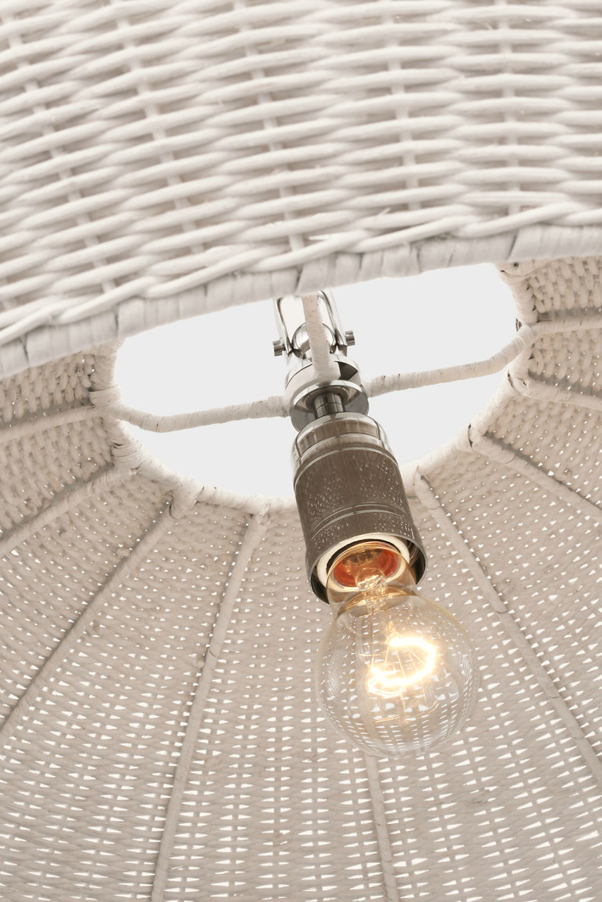 Kokomo 32" Wide Pendant | Polished Nickel | Chalk Wicker Shade