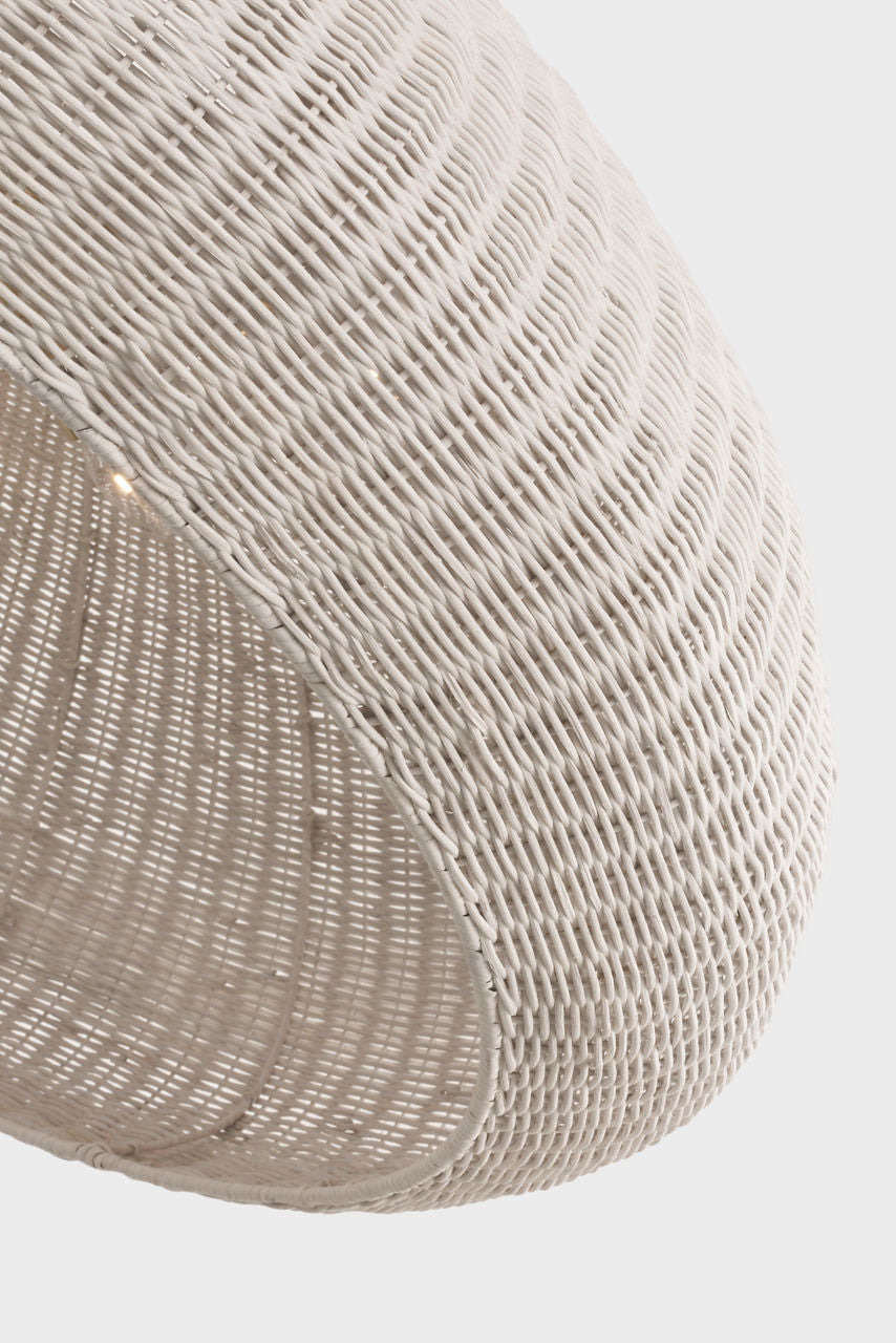 Kokomo 44" Wide Pendant | Antique-Burnished Brass | Chalk Wicker Shade