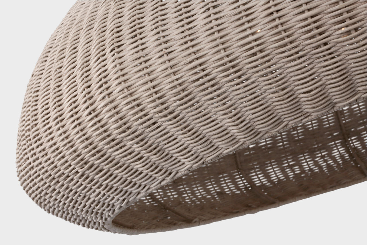 Kokomo 44" Wide Pendant | Bronze | Ash Wicker Shade