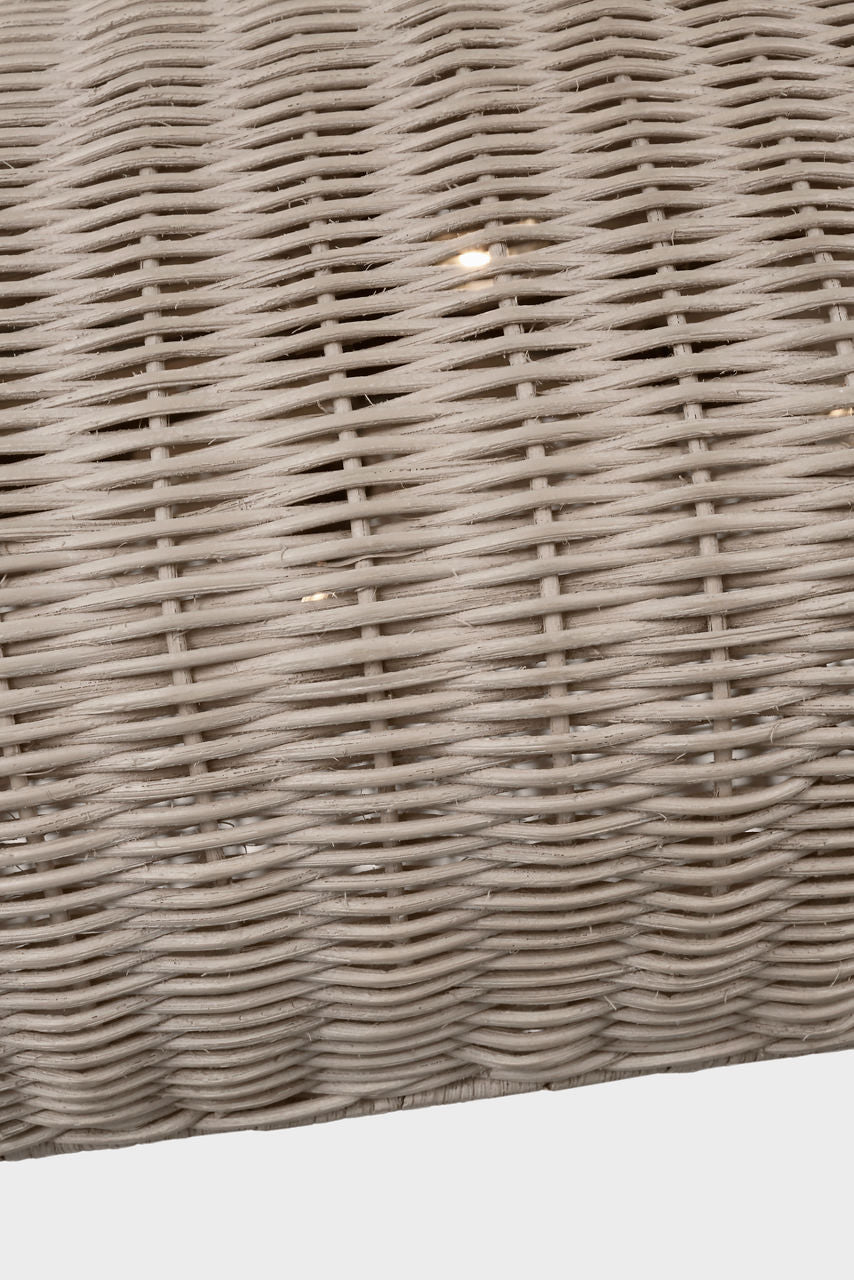 Kokomo 44" Wide Pendant | Bronze | Ash Wicker Shade