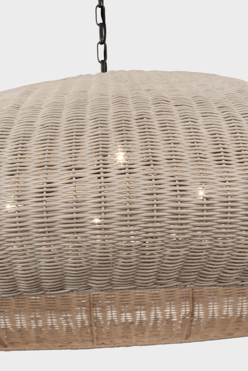 Kokomo 44" Wide Pendant | Bronze | Ash Wicker Shade