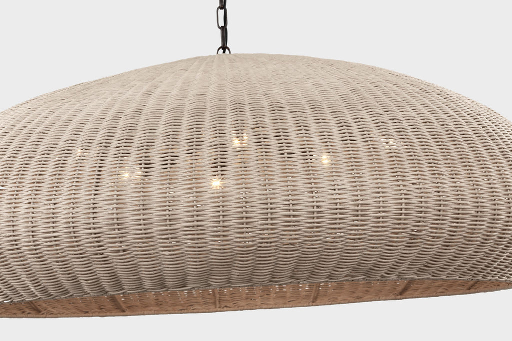 Kokomo 44" Wide Pendant | Bronze | Ash Wicker Shade