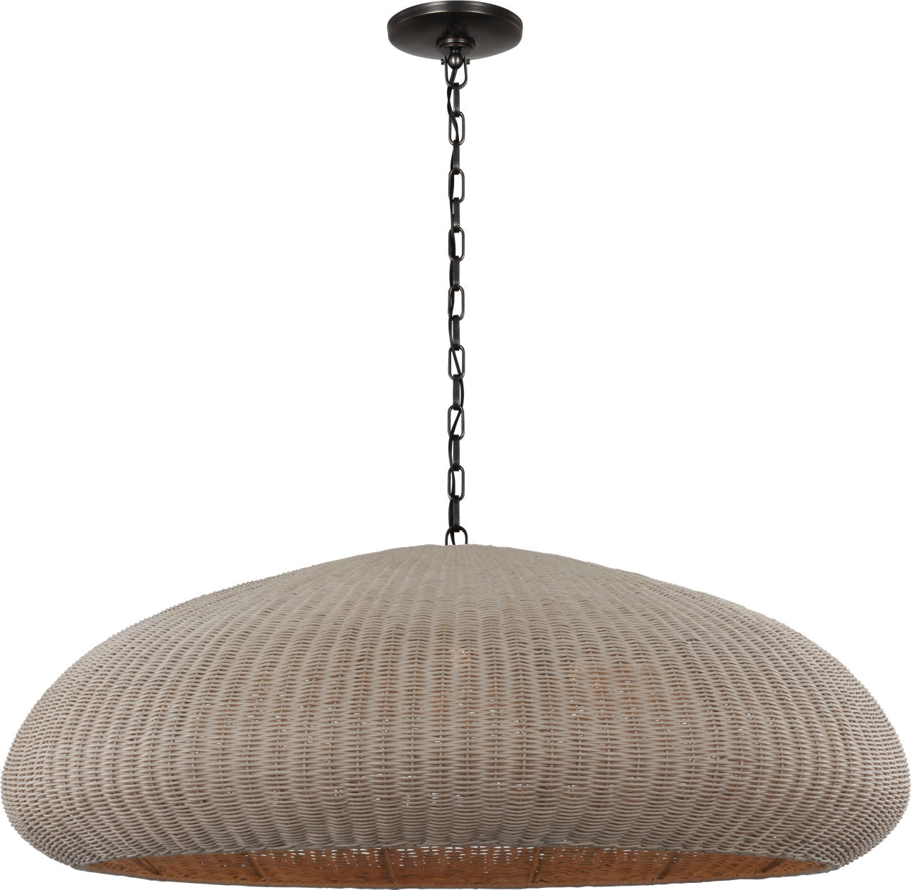 Kokomo 44" Wide Pendant | Bronze | Ash Wicker Shade
