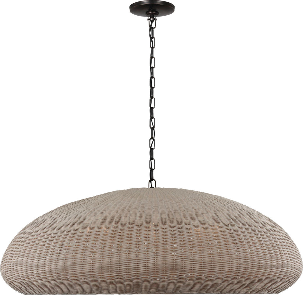 Kokomo 44" Wide Pendant | Bronze | Ash Wicker Shade