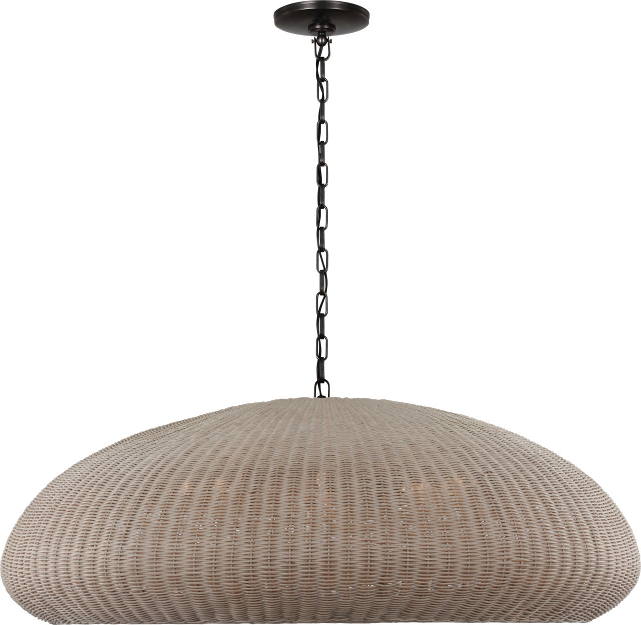 Kokomo 44" Wide Pendant | Bronze | Ash Wicker Shade