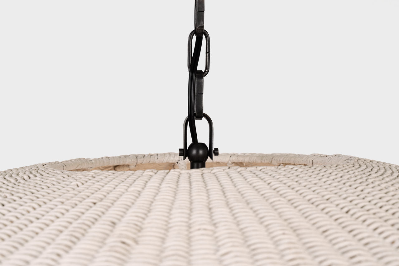 Kokomo 44" Wide Pendant | Bronze | Chalk Wicker Shade