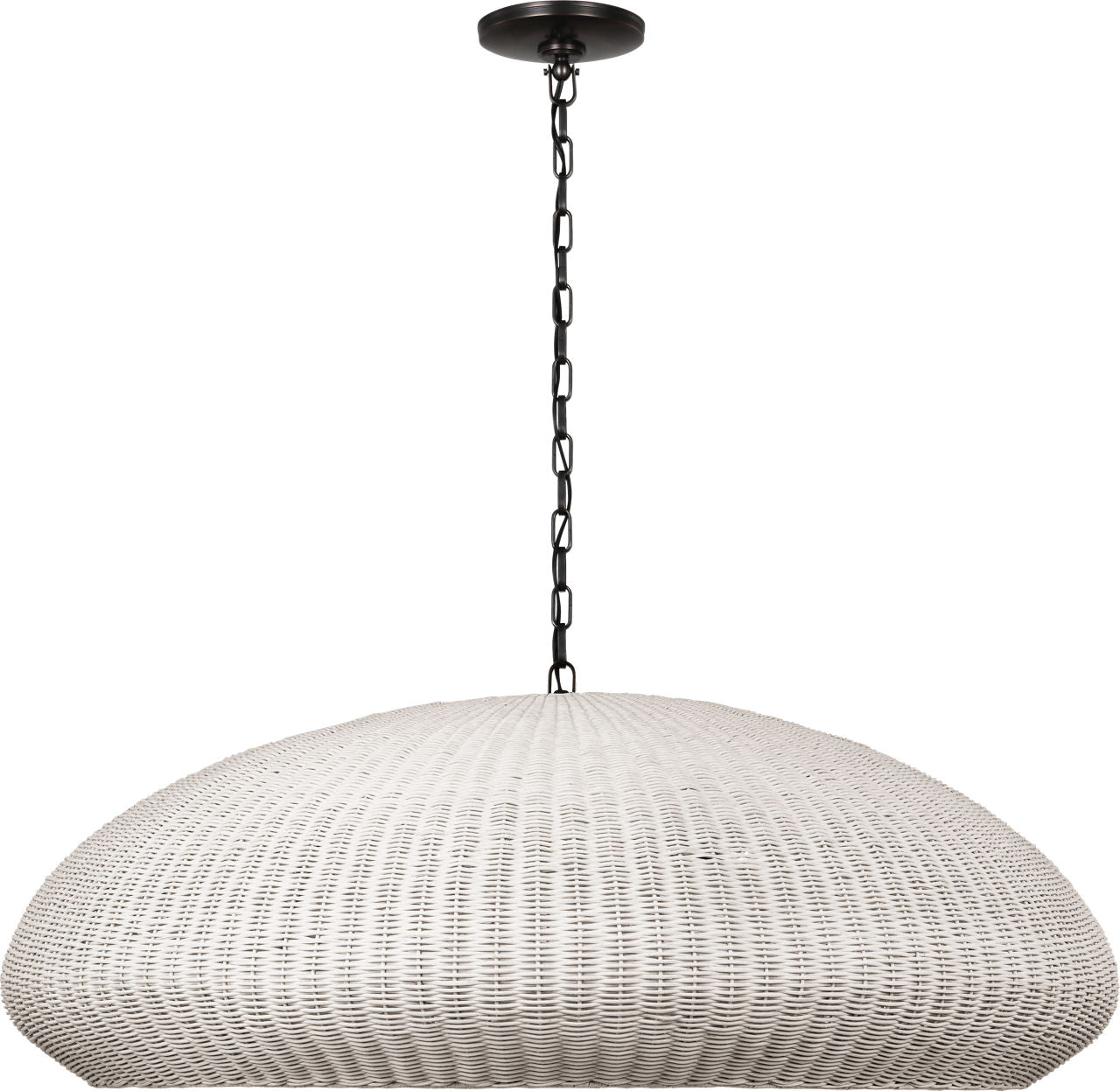 Kokomo 44" Wide Pendant | Bronze | Chalk Wicker Shade